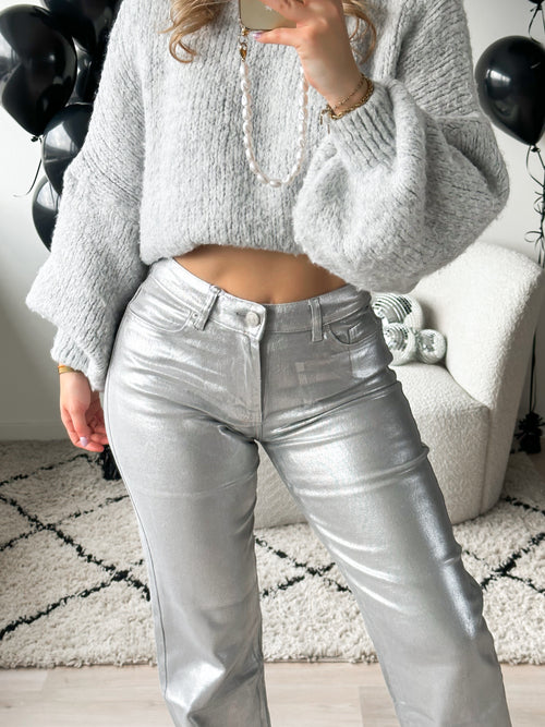 Stretch - Melle wide jeans grey