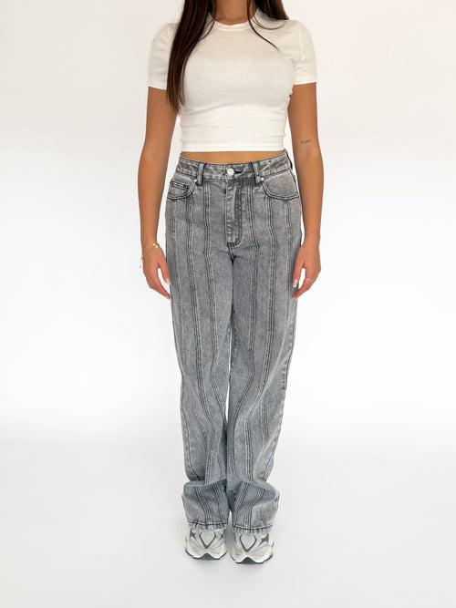 Stretch - Mae wide jeans grey