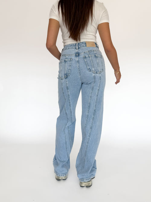 Stretch - Mae wide jeans extra light denim