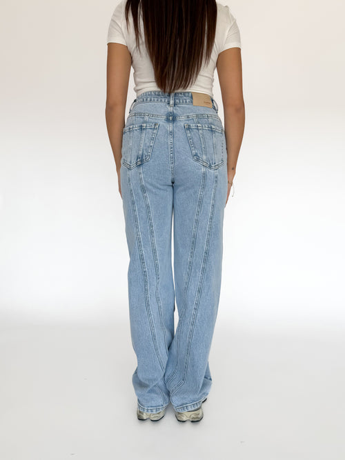 Stretch - Mae wide jeans extra light denim