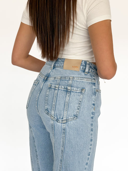 Stretch - Mae wide jeans extra light denim