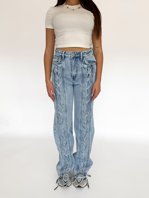 Stretch - Gigi wide jeans extra light denim