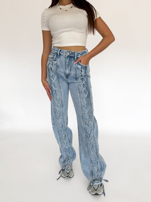 Stretch - Gigi wide jeans extra light denim