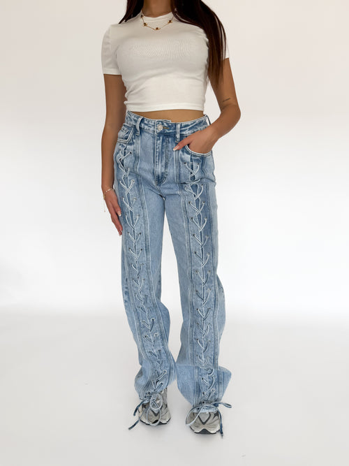 Stretch - Gigi wide jeans extra light denim