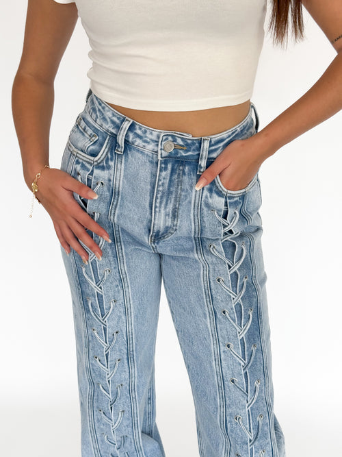 Stretch - Gigi wide jeans extra light denim