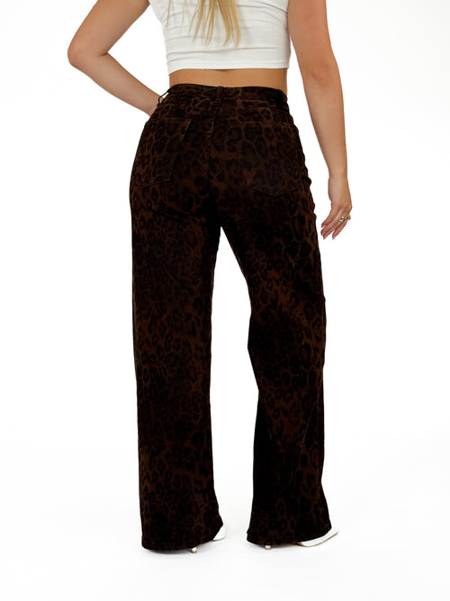 Stretch - Laura wide jeans leopard