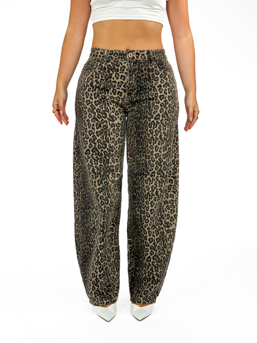 Stretch - Isa balloon jeans leopard