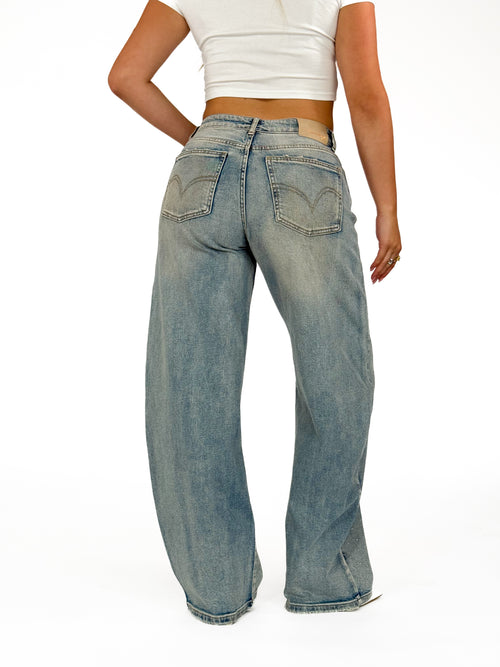 Stretch - Isabelle balloon jeans vintage denim
