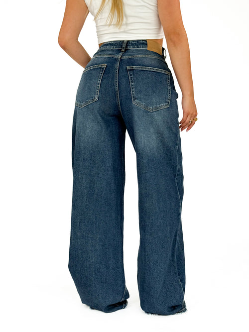 Tall - Stretch - Yulia extra wide jeans dark denim