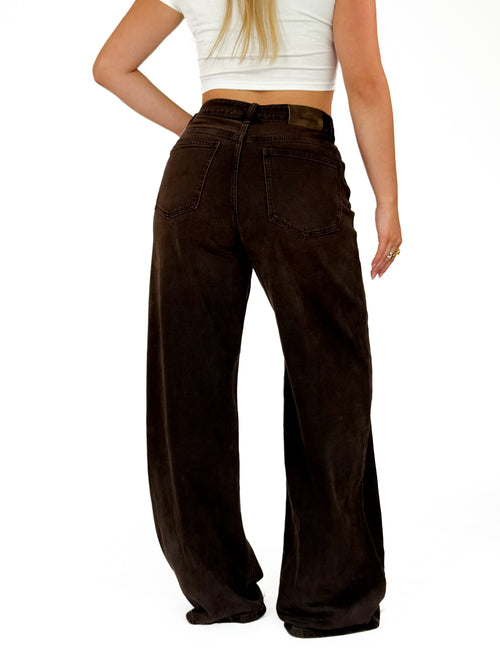 Stretch - Tara extra wide jeans brown