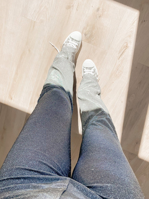 Shine pants silver