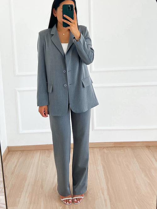 Jenny blazer washed light grey