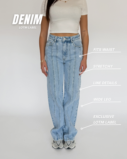 Stretch - Mae wide jeans extra light denim