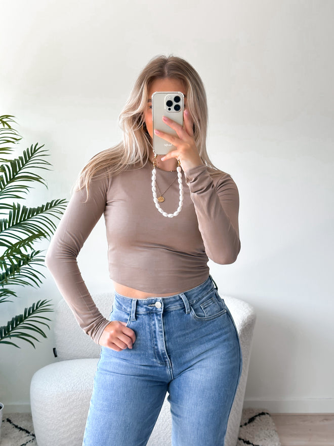 Kim top taupe