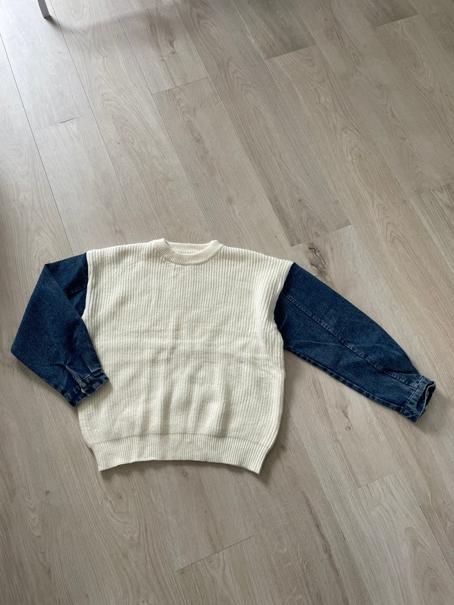 Tweede kans - Tara knit crème denim - M/L