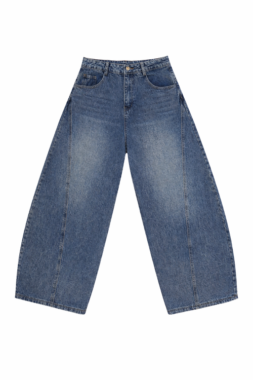 Mila wide jeans mid denim