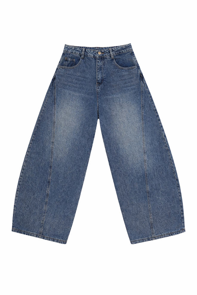 Mila wide jeans mid denim