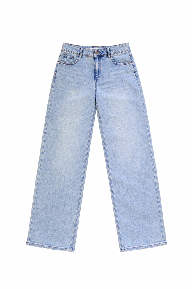 PRE-ORDER Stretch - Louise wide jeans light denim