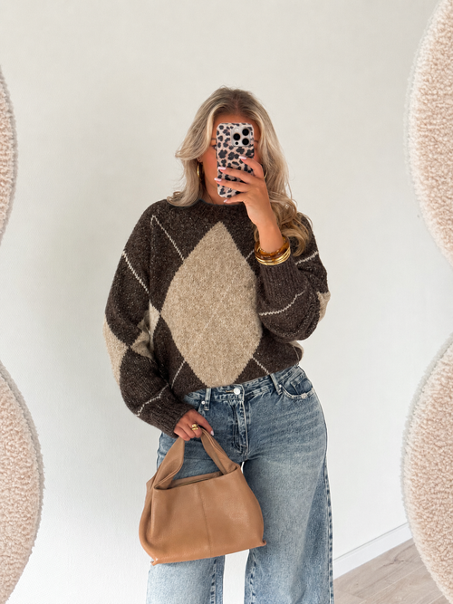 Mikki knit brown-beige