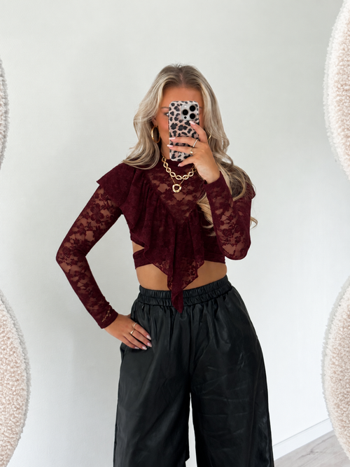 Giorgia top bordeaux
