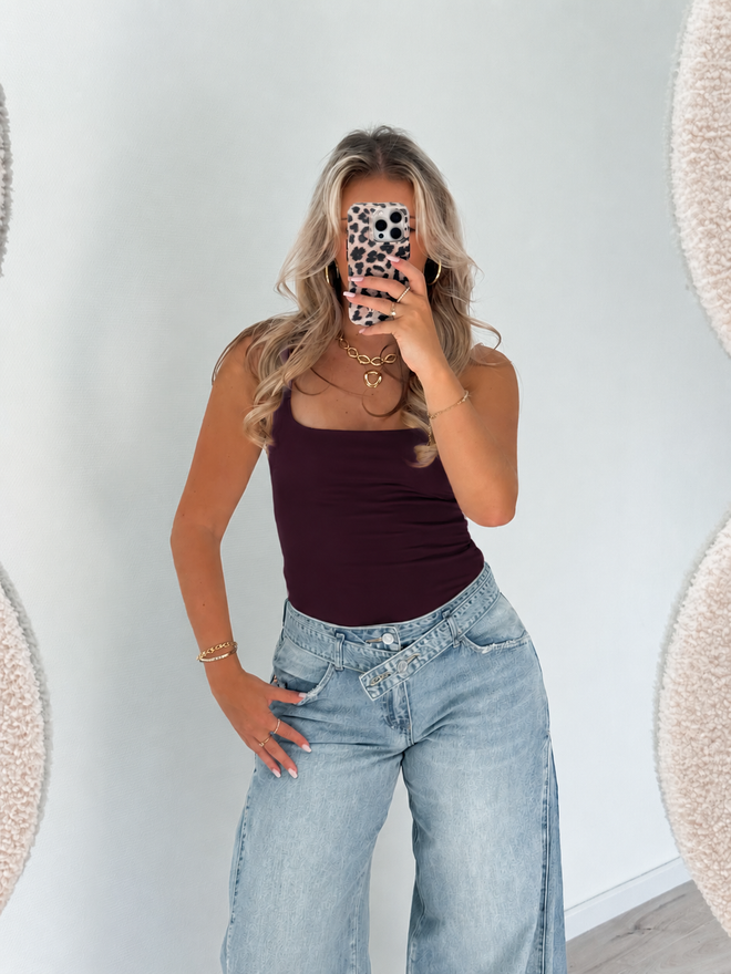 Kay bodysuit purple