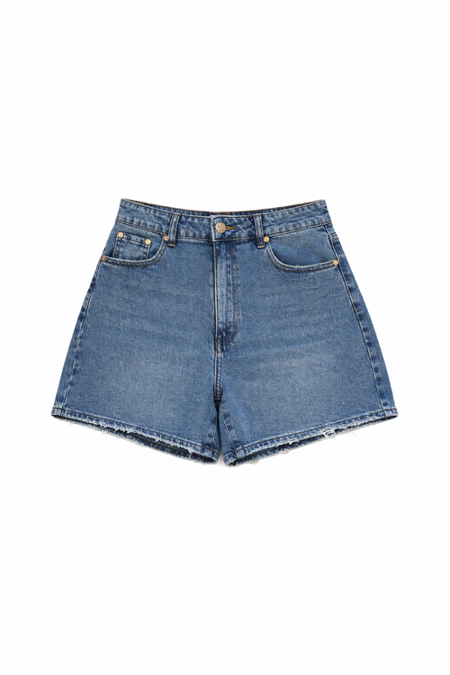 PRE-ORDER Stretch - Nina short mid denim