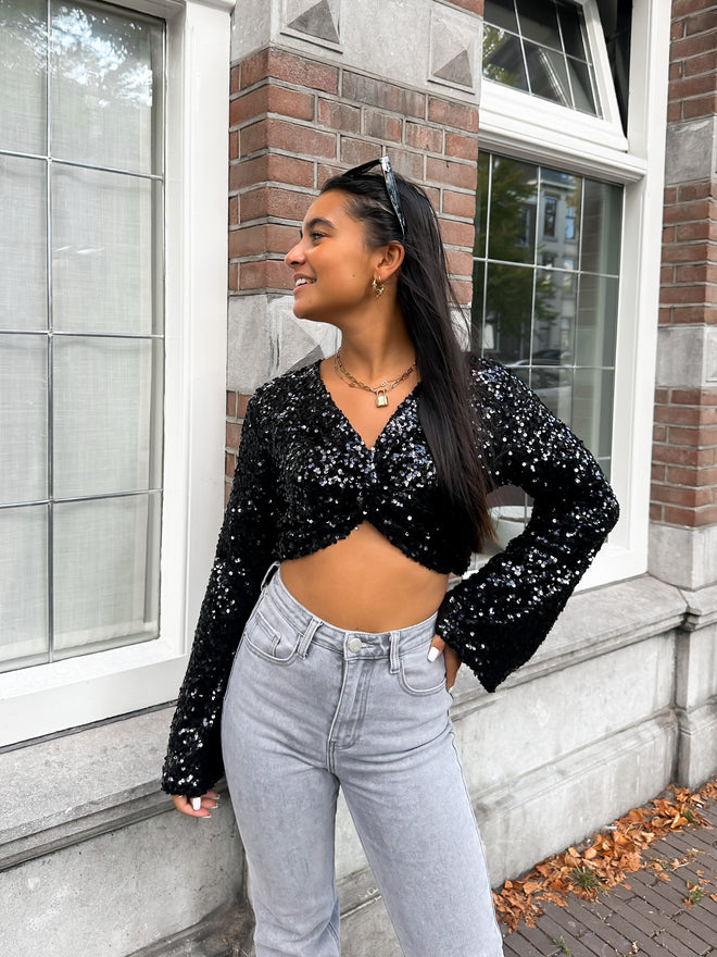 Luna top black