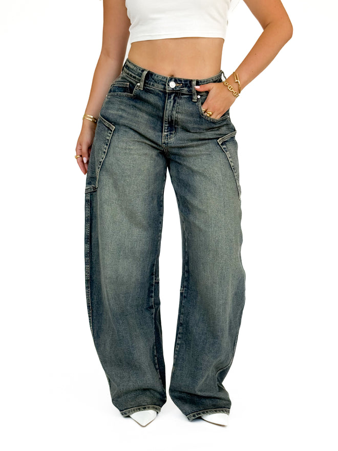 Stretch - Nikki balloon jeans vintage denim