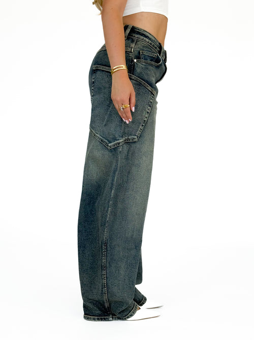 Stretch - Nikki balloon jeans vintage denim