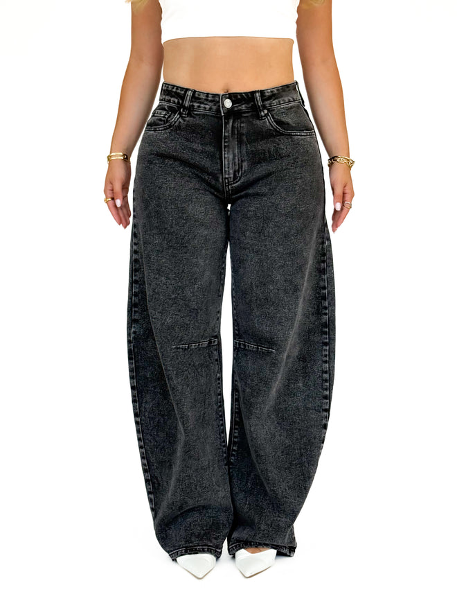 Stretch - Mimi balloon jeans anthracite