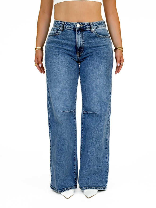 Stretch - Jamie wide jeans dark denim