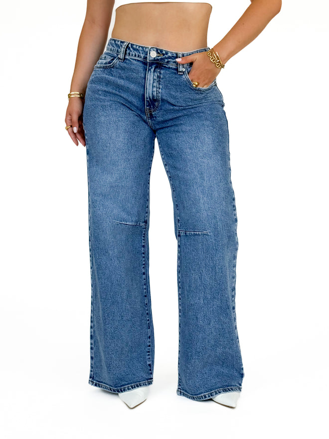 Stretch - Jamie wide jeans dark denim