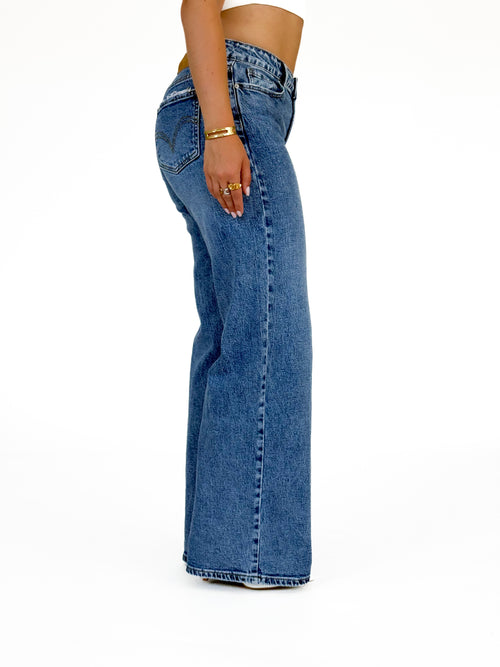 Stretch - Jamie wide jeans dark denim