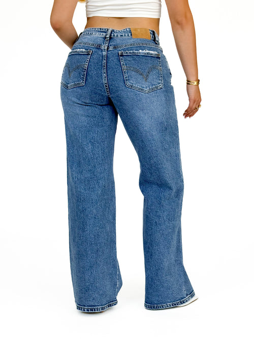 Stretch - Jamie wide jeans dark denim