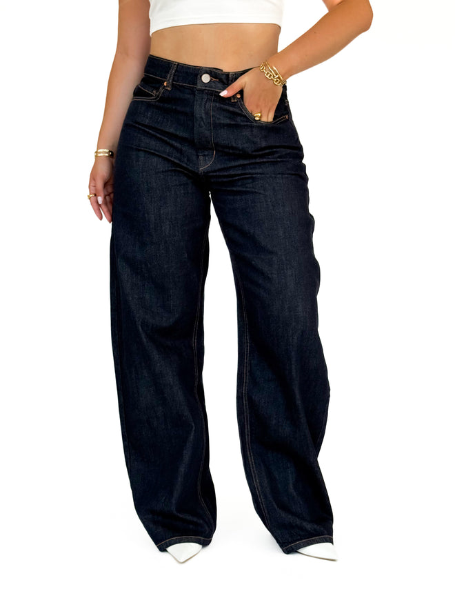 Pre-order Manou balloon jeans navy blue