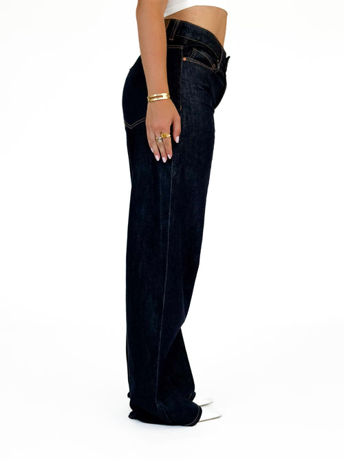 Pre-order Manou balloon jeans navy blue