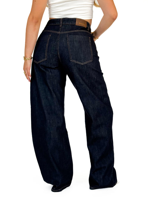 Pre-order Manou balloon jeans navy blue