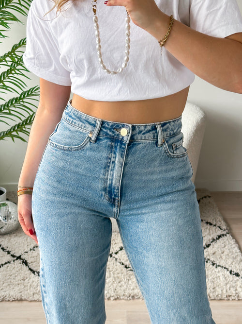 Stretch - Ayla wide jeans mid denim