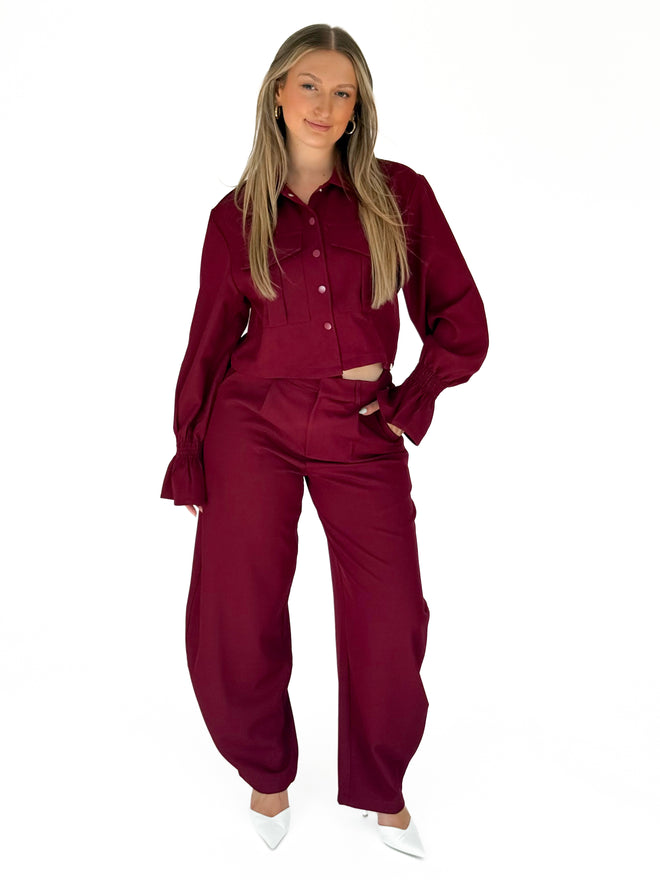 Nina balloon pants bordeaux
