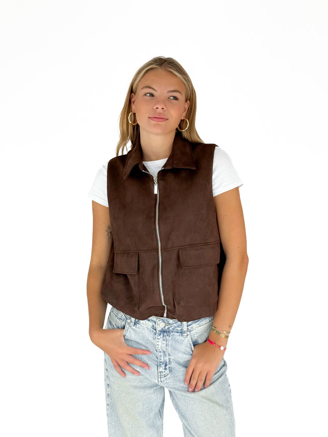 Anne gilet brown
