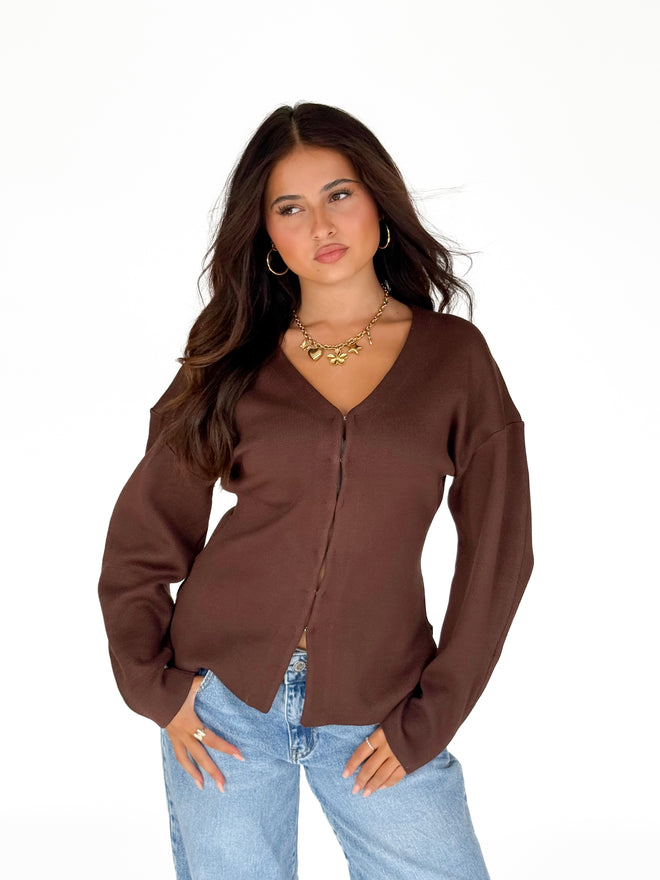 Gina top brown
