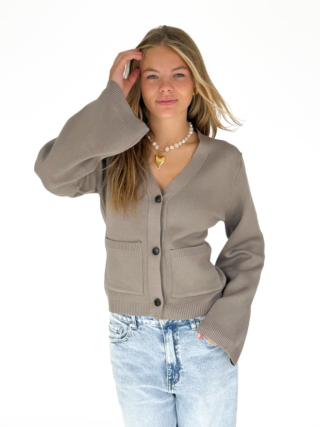 Fleur knit taupe