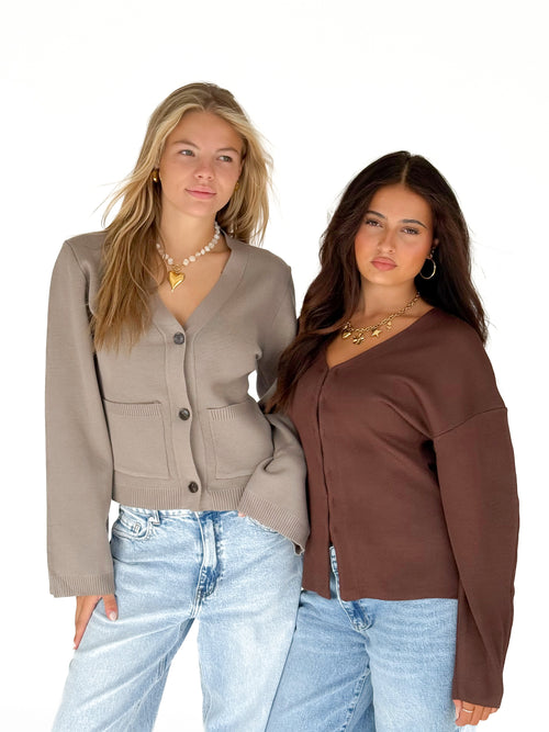 Gina top brown