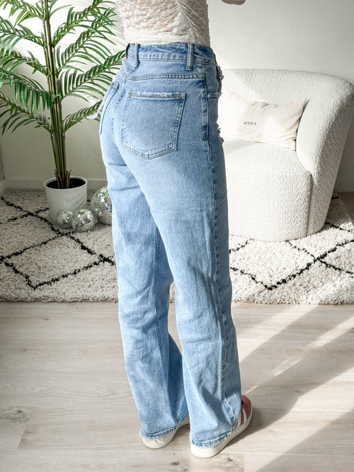 Stretch - Demi wide jeans light denim