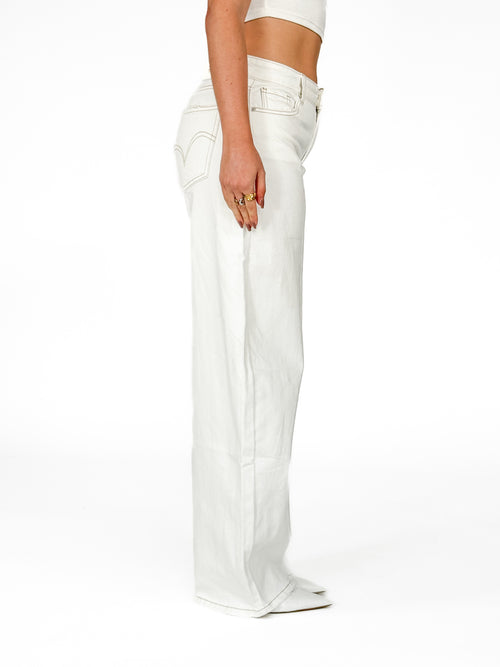 Stretch - Mimi balloon jeans off-white