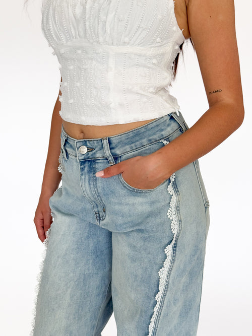 Stretch - Daisy wide jeans light denim