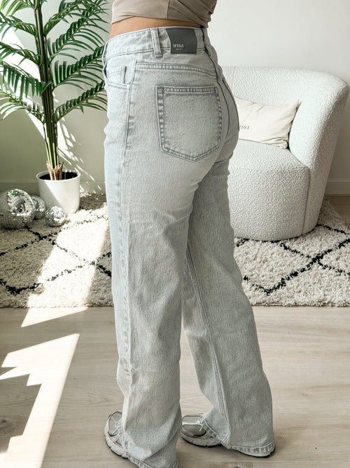 Stretch - Ayla wide jeans light grey