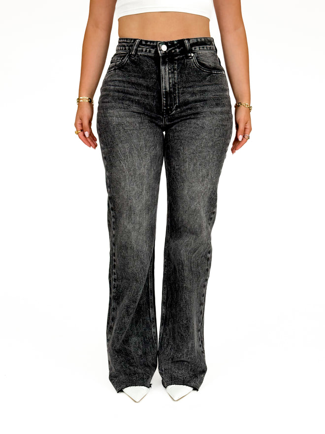 Tall - Stretch - Ayla wide jeans anthracite