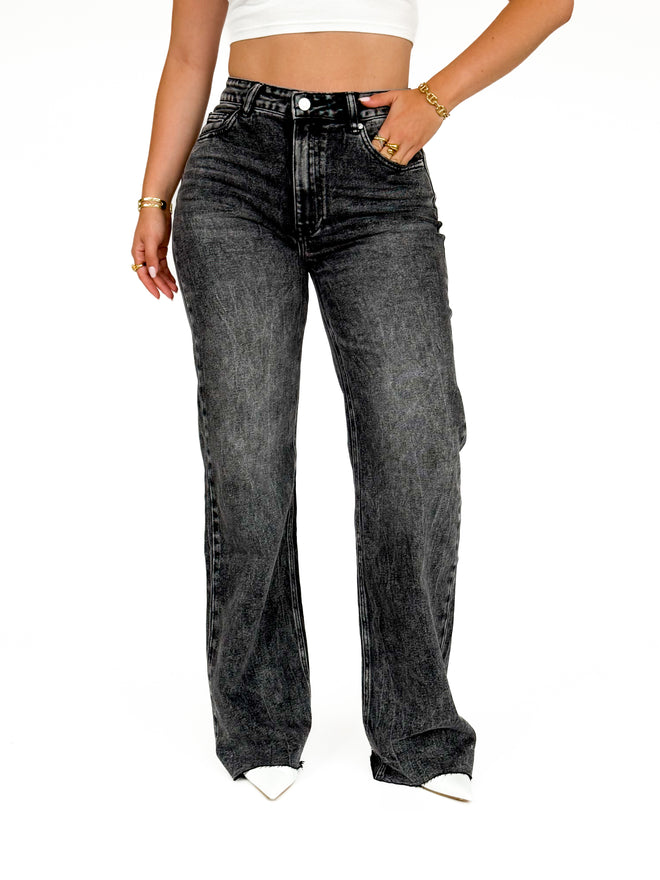 Tall - Stretch - Ayla wide jeans anthracite