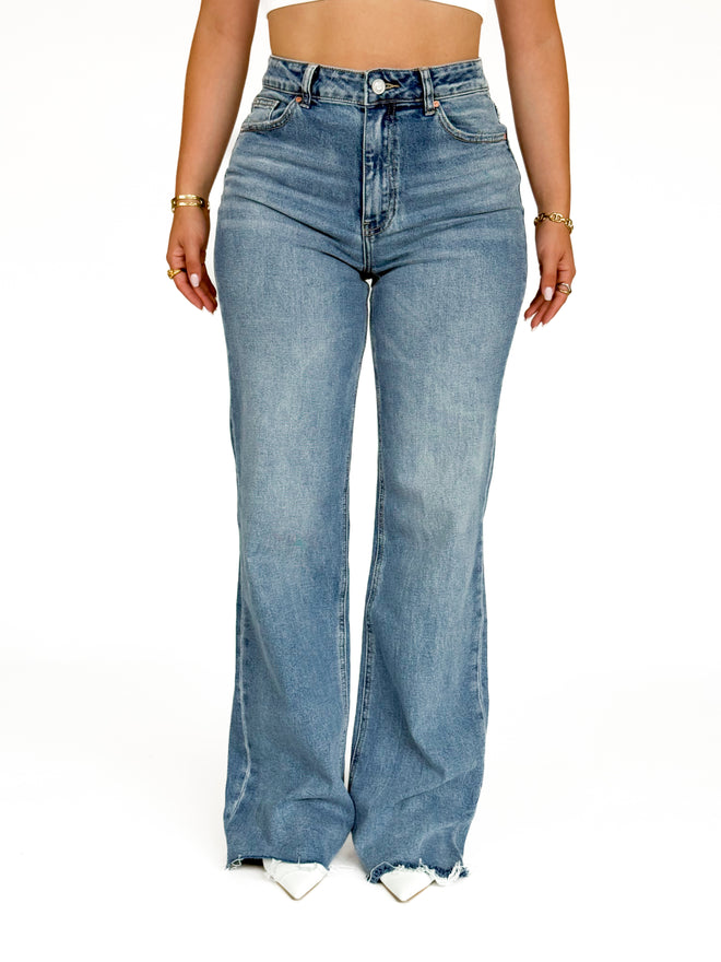 Tall - Stretch - Ayla wide jeans washed denim